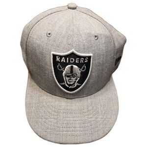 New Era 59FIFTY Las Vegas Raiders Hat 7 3/8 Heather Gray Fitted NFL Football Cap